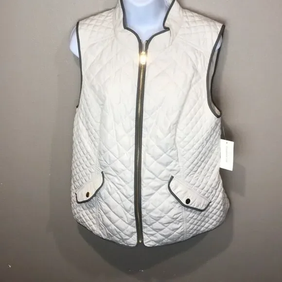 Charter Club Quilted Stand-Collar Vest - Picture 5 of 7